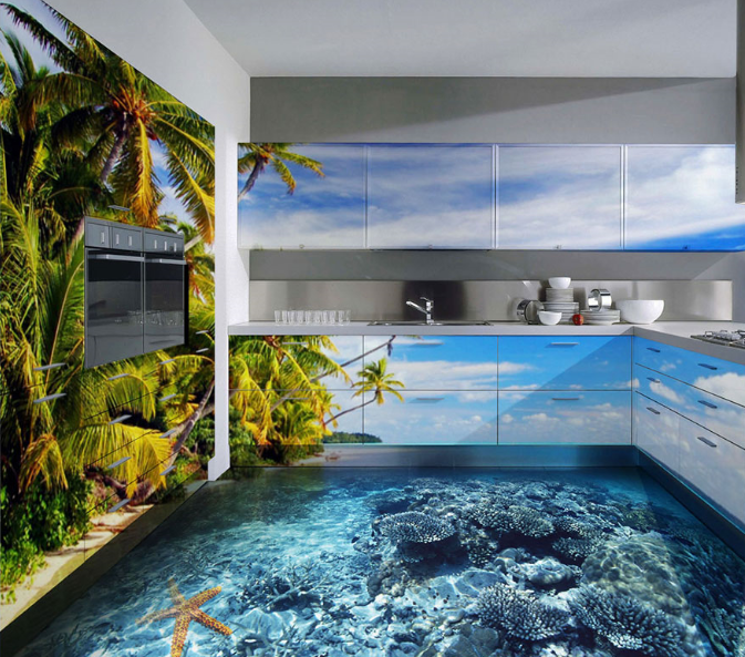 厭倦傳統(tǒng)地板，將其變成美麗海洋