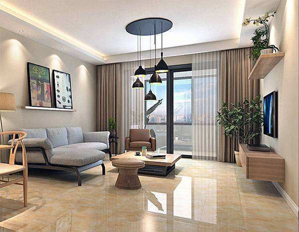 客廳地磚裝修效果圖 客廳地磚裝修效果圖