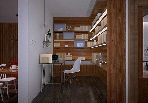 開放式書房實(shí)墻隔斷 開放式書房實(shí)墻隔斷